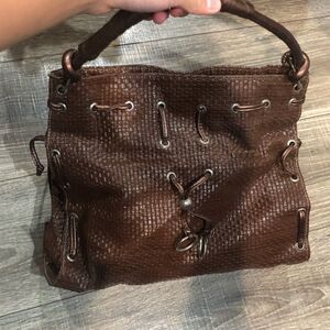 Women’s Bag Elegant Brown Woven Shoulder Bag